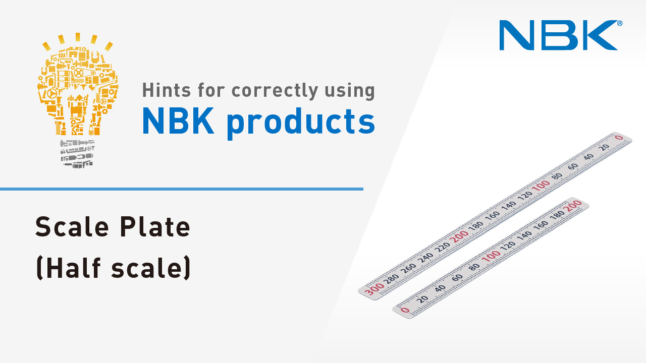 Hints for correctly using NBK products: Scale Plate (Half scale)